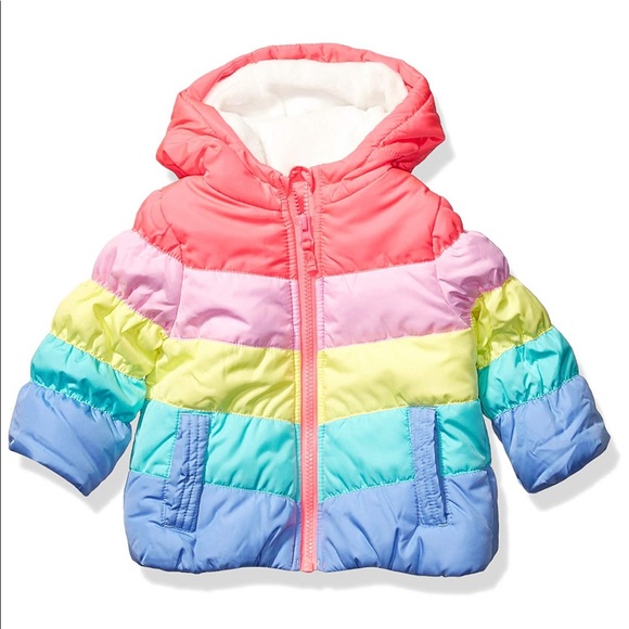 OshKosh B'Gosh Rainbow Stripe Winter Coat - Picture 1 of 1